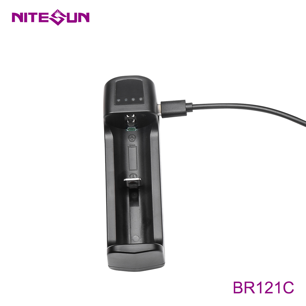 NITESUN BR121C Single-slot 18650 with USB-port Battery Charger